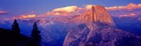 Sunlight falling on a mountain, Half Dome, Yosemite Valley, Yosemite National Park, California, USA by Panoramic Images - 27" x 9"