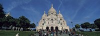 Crowd at a basilica, Basilique Du Sacre Coeur, Montmartre, Paris, Ile-de-France, France by Panoramic Images - 27" x 9"