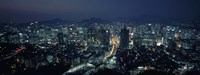 Aerial view of a city, Seoul, South Korea 2011 Fine Art Print