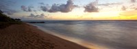 Sunrise over an ocean, Waipouli Beach, Kauai, Hawaii, USA Fine Art Print