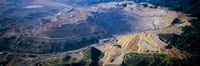 Aerial view of copper mines, Utah, USA Fine Art Print