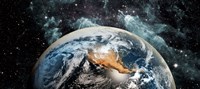 Earth in space Fine Art Print