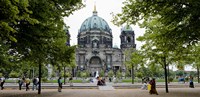People in a park in front of a cathedral, Berlin Cathedral, Berlin, Germany Fine Art Print