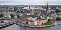 High angle view of a city, Stockholm, Sweden Fine Art Print