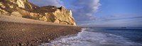 Surf on the beach, Hooken Beach, Branscombe, Devon, England Fine Art Print