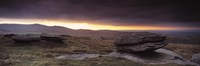 Bright horizon with dark clouds from Higher Tor, Dartmoor, Devon, England by Panoramic Images - 27" x 9" - $28.99