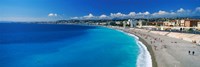 Tourists on the beach, Nice, Promenade Des Anglais, Provence-Alpes-Cote d'Azur, France Fine Art Print