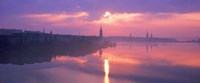 Reflection of a building in water, Riddarfjarden, Stockholm, Sweden Fine Art Print