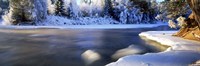 Dal River in winter, Dalarna Province, Sweden Fine Art Print