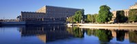 Reflection of a palace in water, Royal Palace, Stockholm, Sweden Fine Art Print