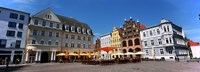 Tourists at a sidewalk cafe, Stralsund, Mecklenburg-Vorpommern, Germany Fine Art Print