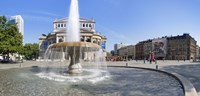 Lucae Fountain in front of Alte Oper, Frankfurt, Hesse, Germany Fine Art Print