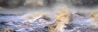 Small boat in storm Fine Art Print
