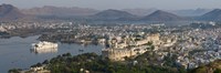 High angle view of a city, Lake Palace, Lake Pichola, Udaipur, Rajasthan, India Fine Art Print