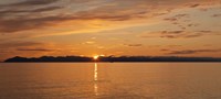 Ocean at sunset, Inside Passage, Alaska, USA Fine Art Print