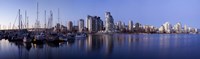 Boats docked at a harbor, Yaletown, Vancouver Island, British Columbia, Canada 2011 by Panoramic Images, 2011 - 27" x 9"