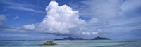 View from Anse source d'Argent towards Praslin Island, La Digue Island, Seychelles Fine Art Print