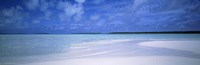Motus and Lagoon viewed from a sandbar, Aitutaki, Cook Islands Fine Art Print