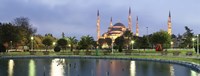 Blue Mosque Lit Up at Dusk, Istanbul, Turkey Fine Art Print