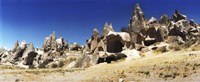 Landscape with the caves and Fairy Chimneys, Cappadocia, Central Anatolia Region, Turkey Fine Art Print