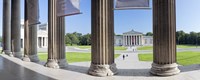 View from Staatliche Antikensammlung to the Propylaeen and Glyptothek, Koenigsplatz, Munich, Bavaria, Germany Fine Art Print