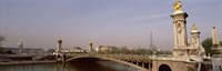 Bridge over a river, Alexandre III Bridge, Eiffel Tower, Paris, France Fine Art Print