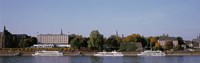 Tour Boat In The River, Rhine River, Bonn, Germany Fine Art Print