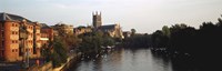 Church Along A River, Worcester Cathedral, Worcester, England, United Kingdom Fine Art Print