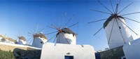 Windmills Santorini Island Greece Fine Art Print