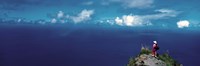 Hiker Pali Kokee State Park Kauai HI USA by Panoramic Images - 36" x 12"