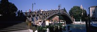 Tourists on a bridge, Accademia Bridge, Grand Canal, Venice, Veneto, Italy Fine Art Print