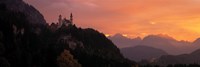 Neuschwanstein Palace at dusk, Bavaria Germany Fine Art Print