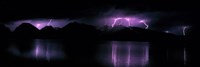 Teton Range w/lightning Grand Teton National Park WY USA Fine Art Print