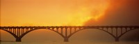 Sunset Fog And Highway 101 Bridge CA by Panoramic Images - 36" x 12"