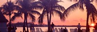 Sunset on the beach, Miami Beach, Florida, USA Fine Art Print