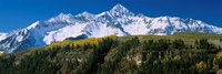 Snowcapped mountains on a landscape, Wilson Peak in autum, San Juan Mountains, near Telluride, Colorado Fine Art Print