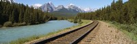 Railroad Tracks Bow River Alberta Canada Fine Art Print