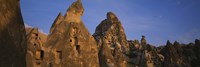 Rock formations on a landscape, Uchisar, Cappadocia, Anatolia, Turkey Fine Art Print