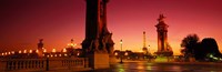 France, Paris, Pont Alexandre III at dusk Fine Art Print