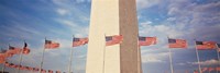 Washington Monument Washington and flags DC by Panoramic Images - 36" x 12"