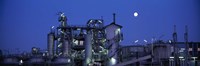 Low angle view of an oil refinery, Hamburg, Germany Fine Art Print