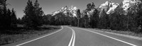 Road Winding Through Teton Range, Grand Teton National Park, Wyoming, USA Fine Art Print