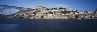Buildings at the waterfront, Serra do Pillar, Douro River, Porto, Portugal Fine Art Print