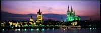 Cityscape At Dusk, Cologne, Germany Fine Art Print