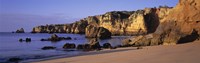 Portugal, Lagos, Algarve Region, Panoramic view of the beach and coastline Fine Art Print