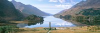 Scotland, Highlands, Loch Shiel Glenfinnan Monument, Reflection of cloud in the lake Fine Art Print