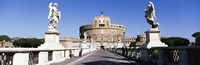Statues on both sides of a bridge, St. Angels Castle, Rome, Italy Fine Art Print