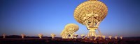 Radio Telescopes in a field, Very Large Array, National Radio Astronomy Observatory, Magdalena, New Mexico, USA Fine Art Print