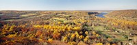 Aerial view of a landscape, Delaware River, Washington Crossing, Bucks County, Pennsylvania, USA by Panoramic Images - 36" x 12"