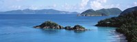 US Virgin Islands, St. John, Trunk Bay, Tourists on vacations Fine Art Print